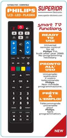 1 pièces nouvelle télécommande adaptée pour philips TV smart lcd